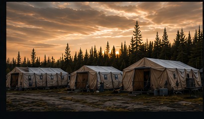 Remote northern drilling camp