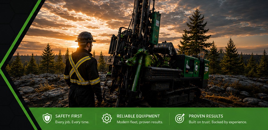 Northtech drilling rig operating in a northern environment